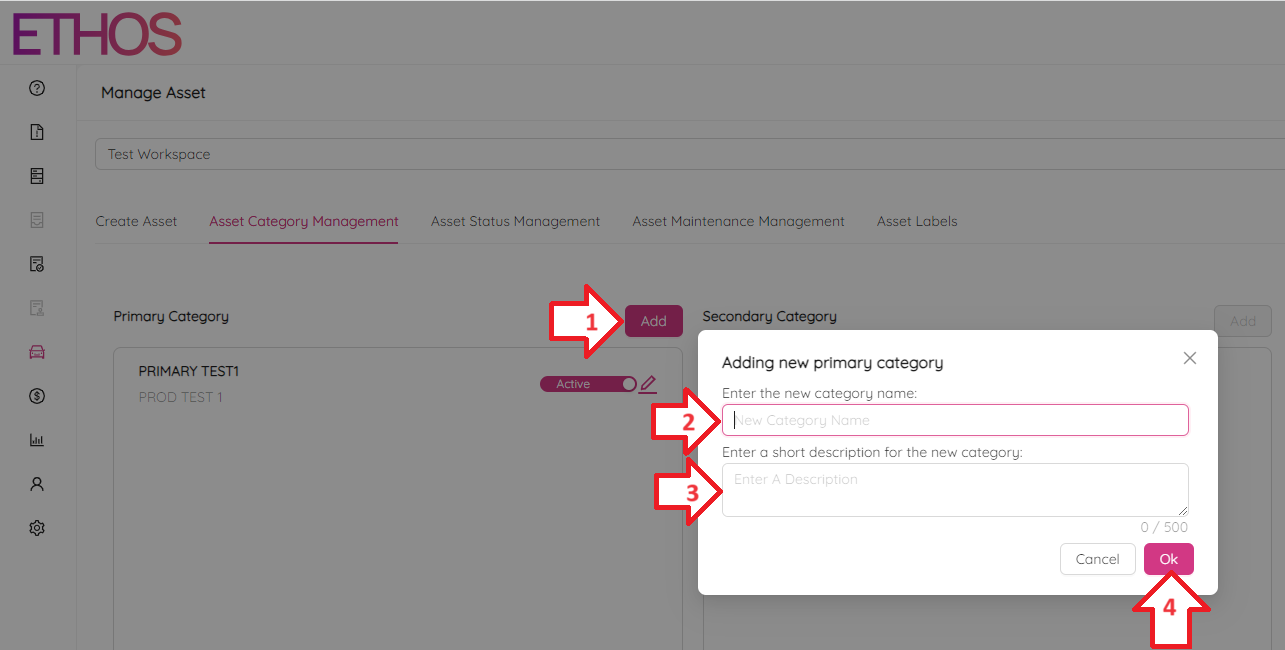 Add Primary Category