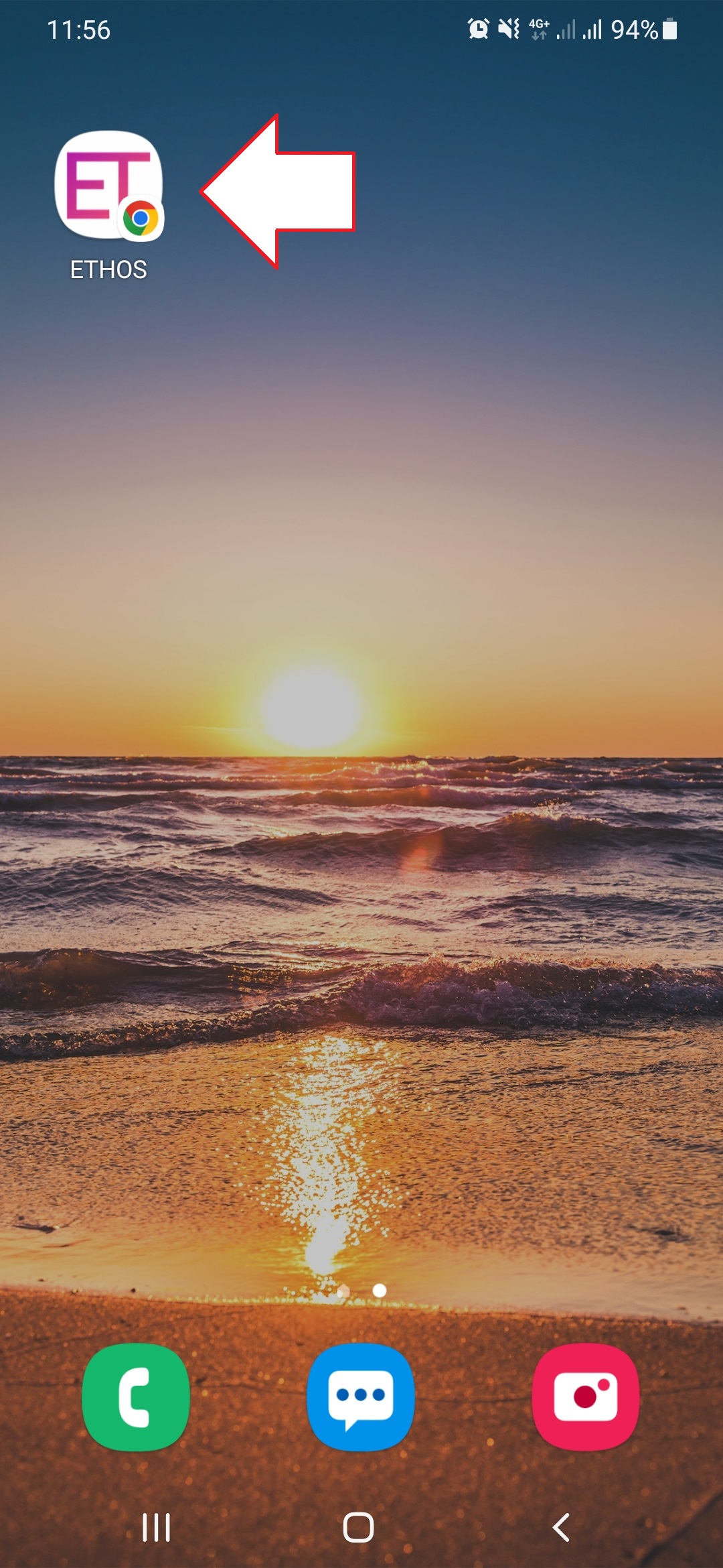 ETHOS on the Home Screen