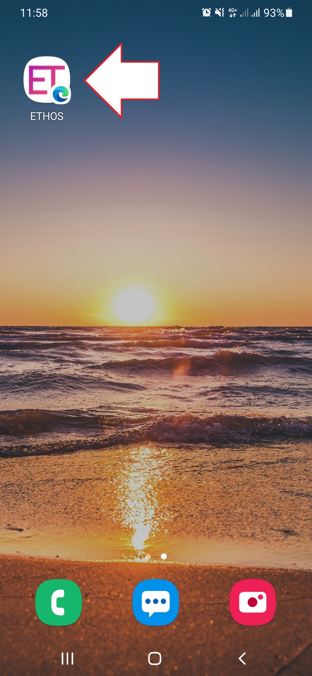 ETHOS on the Home Screen