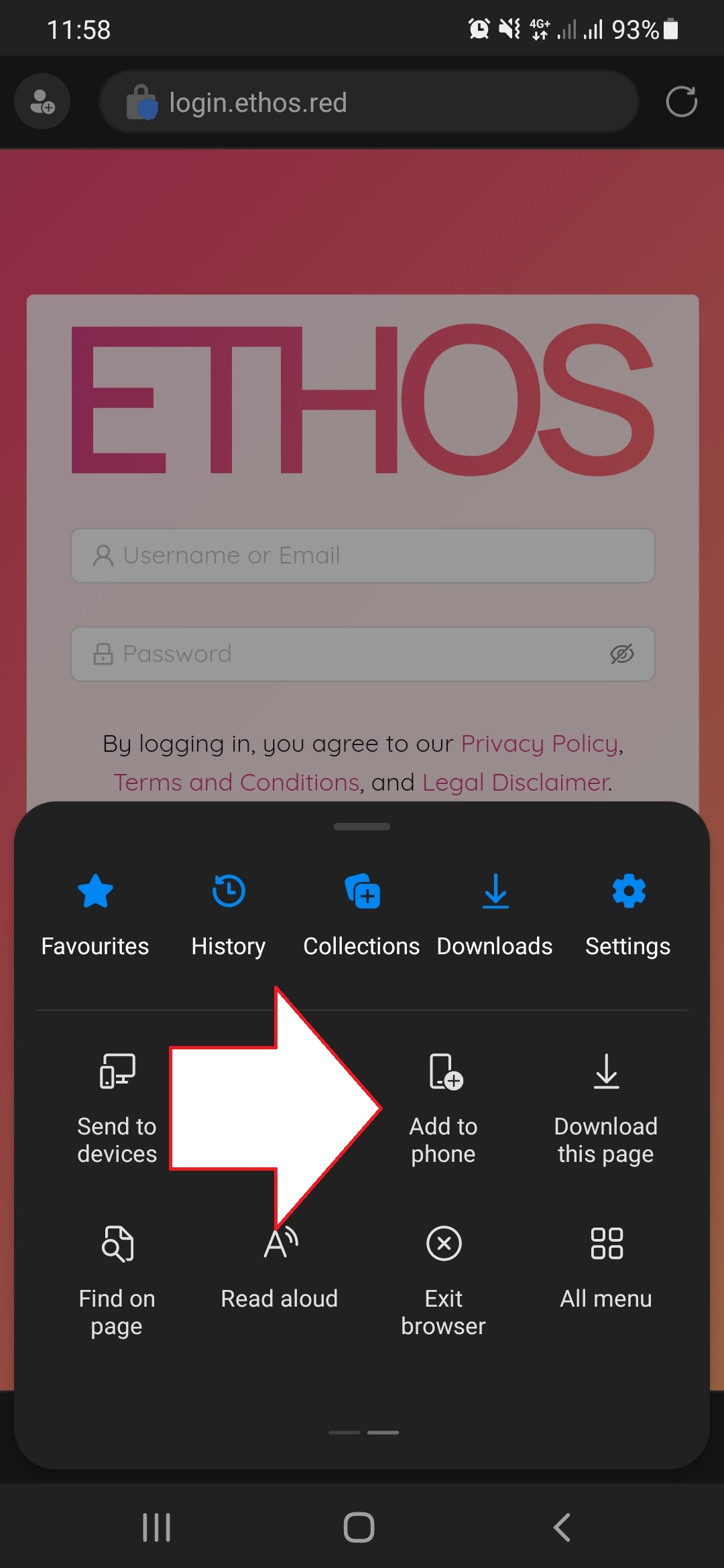 Edge Add to Home Screen