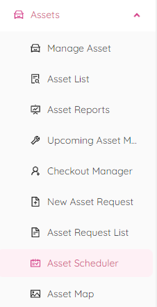 Asset Scheduler Menu