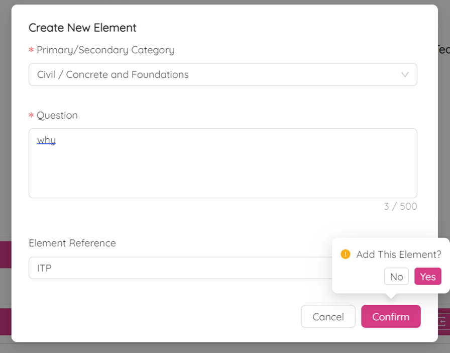 Audit Create Element