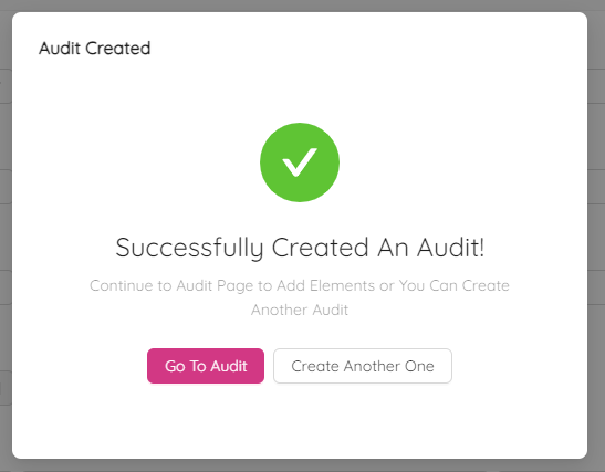 Audit Created