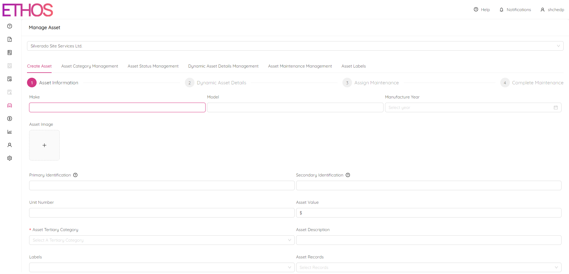 Create Asset Information
