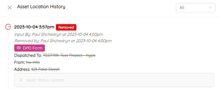 Deleted Location History