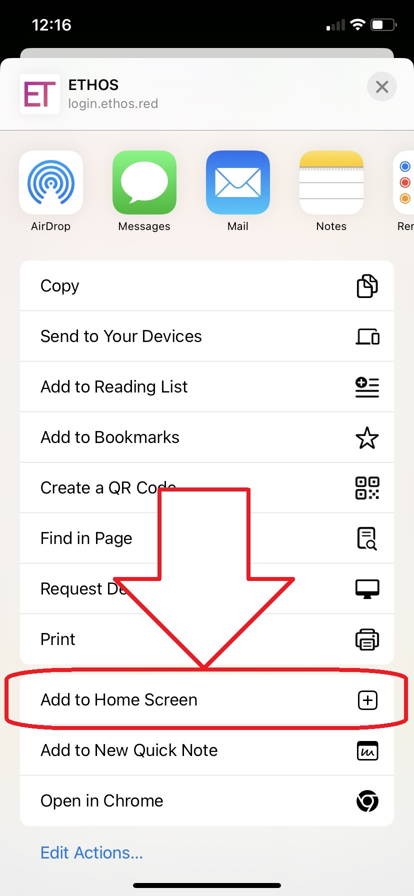 Chrome Add to Home Screen