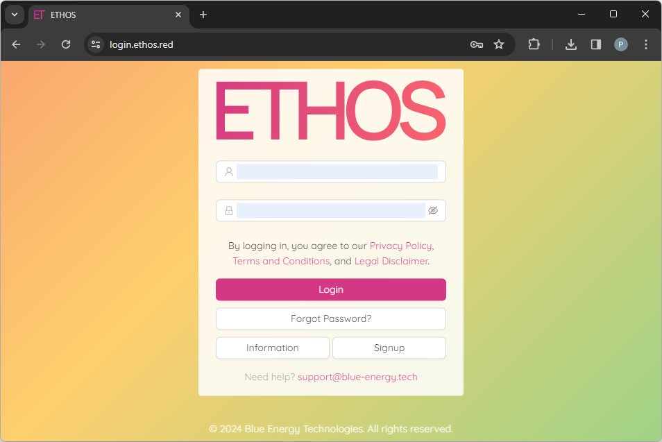 Login ETHOS
