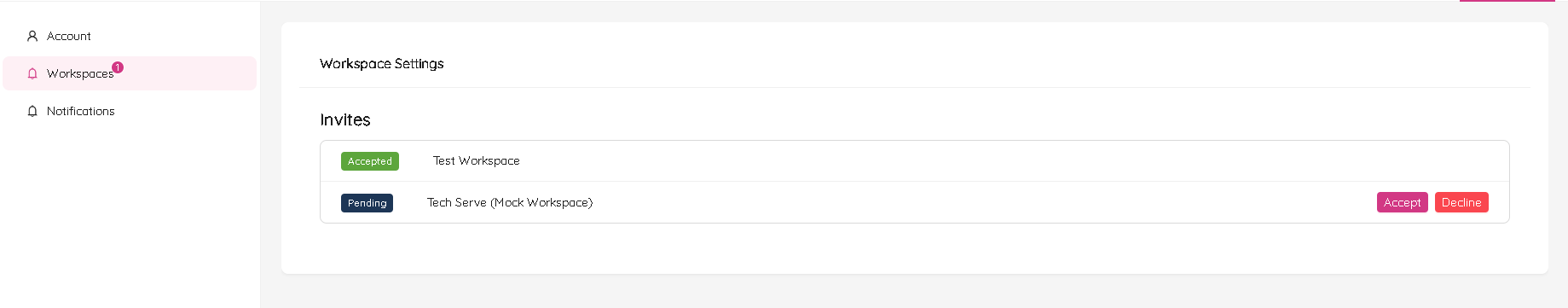Manage Account Workspaces