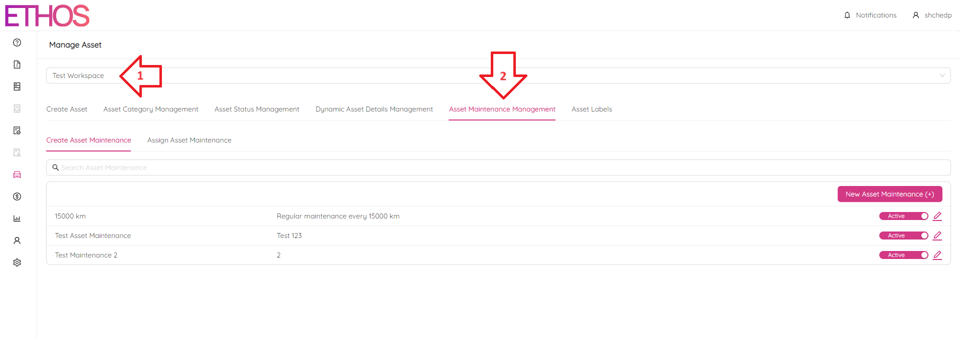 Manage Asset Maintenance