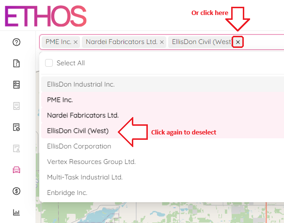 Map Workspace Deselect