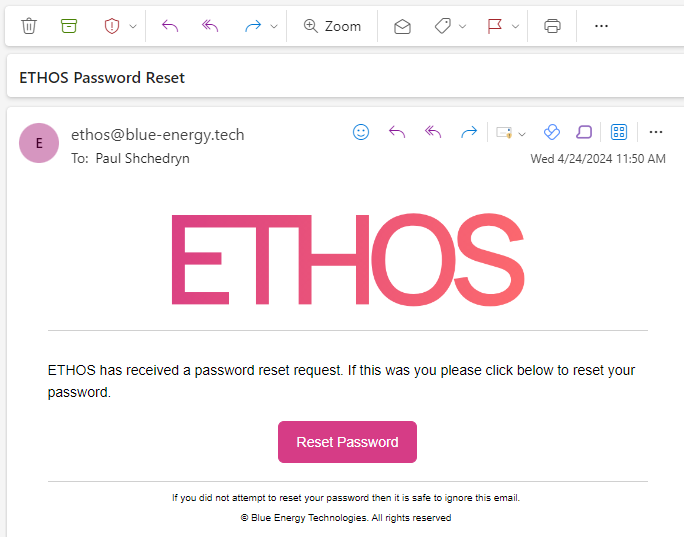 Reset Password Email