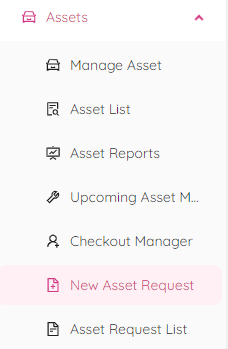 Manage Asset Menu