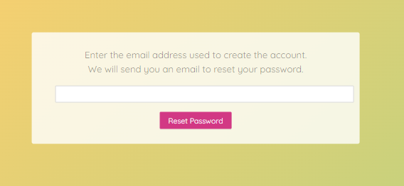 Reset Password Enter Email