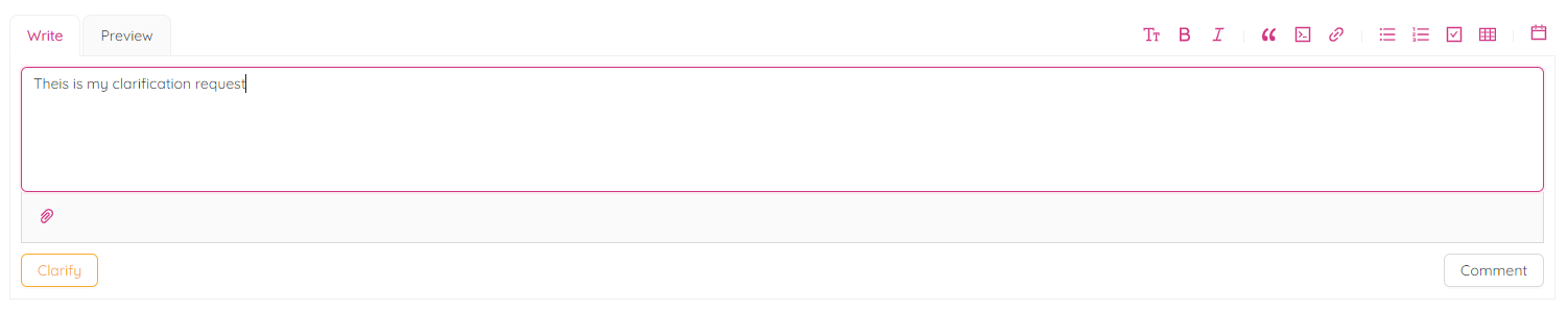 Submit Clarification