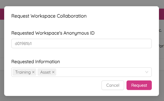 Workspace Settings Collaboration Request